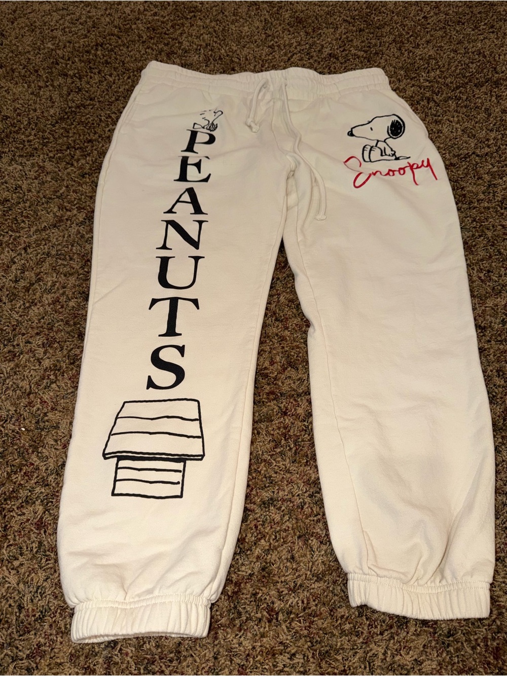 Peanuts Women's Snoopy Graphic Print Joggers size XL